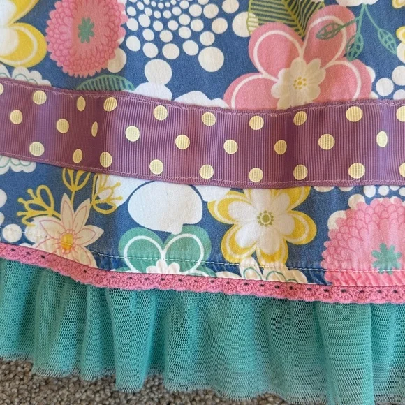 Matilda Jane Pink and Blue Floral Dress - Picture 2 of 8